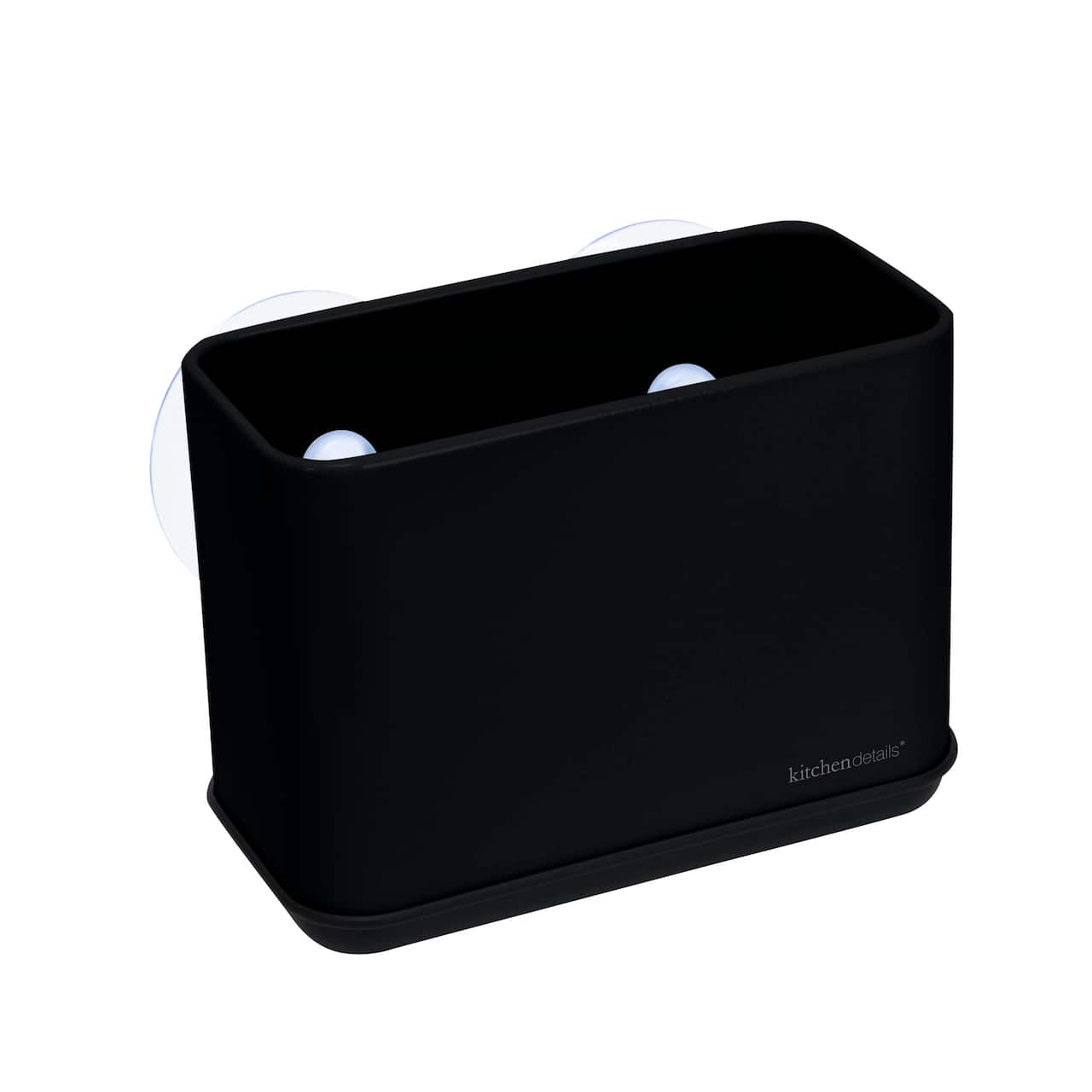 Kitchen Details Matte Black Sink Caddy with Suction Cups